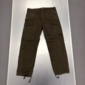 RRL Ralph Lauren Double RL Olive Military Cargo Pants Men’s 33x30 Utility